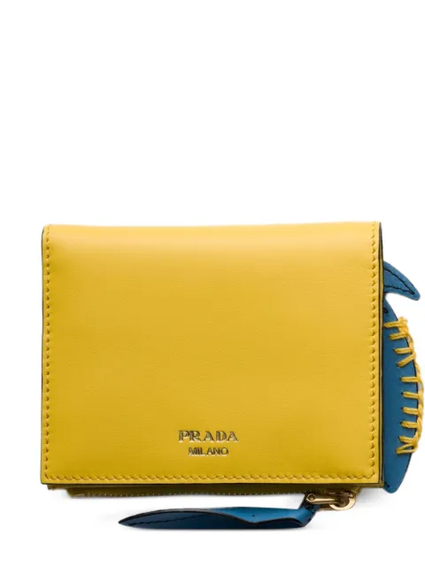Prada small leather wallet Yellow 1ML0742G5V