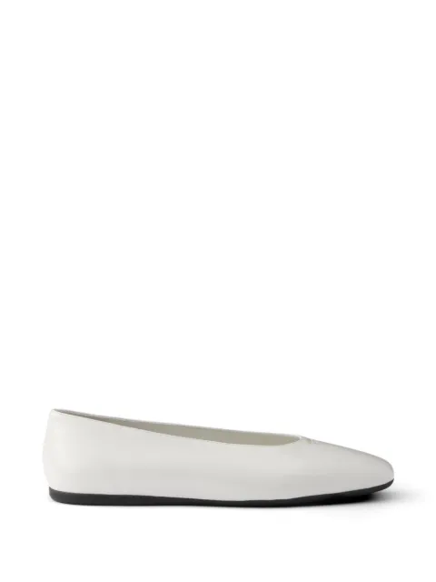 Prada brushed leather ballerinas White 1F522OF005055
