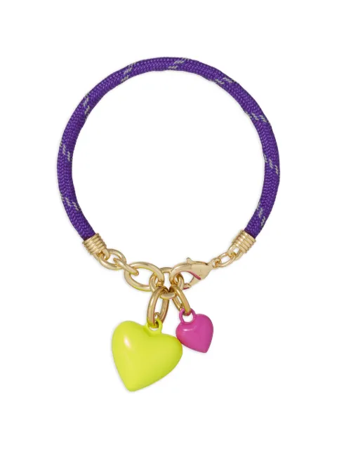Roxanne Assoulin Happy Cord double-heart charm bracelet Blue RXSU26SB111A