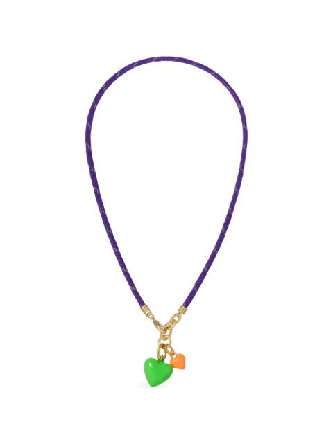 Roxanne Assoulin Happy Cord heart necklace Green RXSU26SN110A