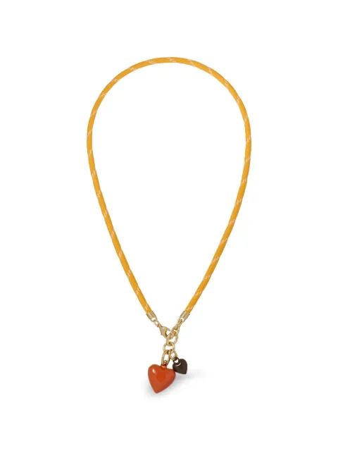 Roxanne Assoulin Happy Cord double-heart pendant necklace Yellow RXSU26SN110F