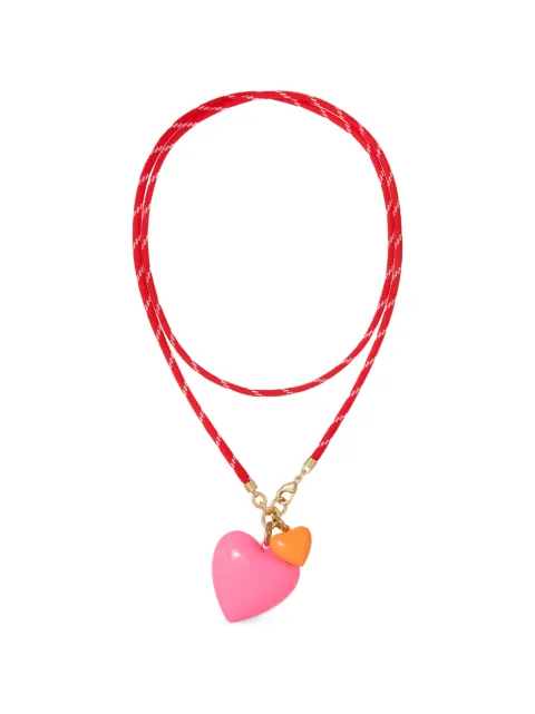 Roxanne Assoulin Happy Cord heart-pendant necklace Pink RXSU26SN108D