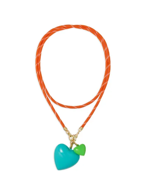 Roxanne Assoulin Happy Cord heart-pendant necklace Blue RXSU26SN108E