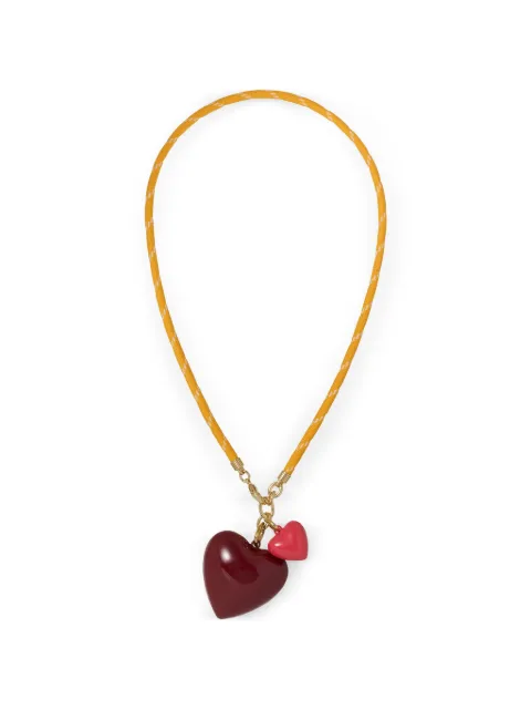 Roxanne Assoulin Happy Cord heart-pendant necklace Brown RXSU26SN109F