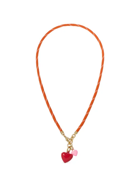Roxanne Assoulin Happy Cord heart-pendant necklace Red RXSU26SN110E