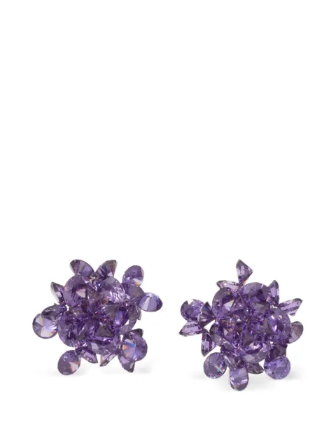 Roxanne Assoulin Cubic Cluster clip-on earrings Purple RXSU26E106B