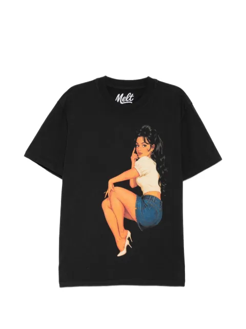 Melt graphic-print T-shirt Black MS5307