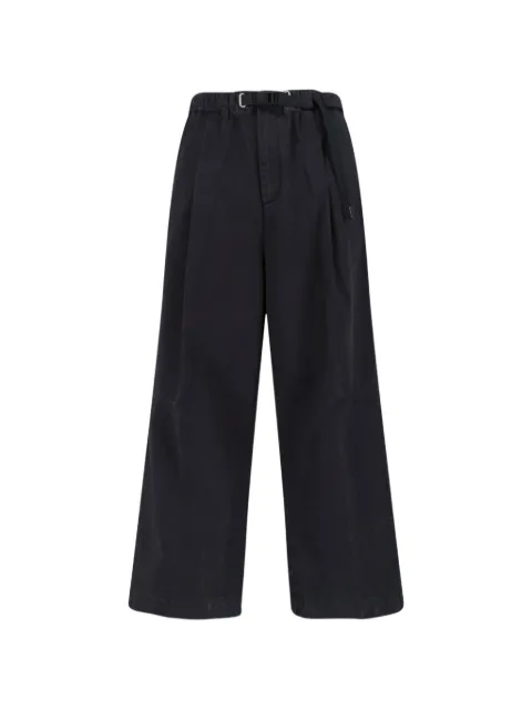 White Sand belted pleated trousers Black 26SU9763