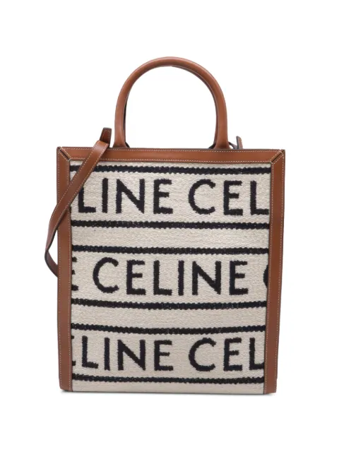 Celine Pre-Owned Cabas logo-print tote bag Neutrals GILTPUUSBA709435W