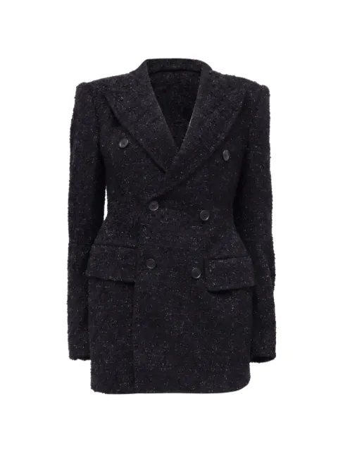 Balenciaga Pre-Owned Hourglass tweed blazer Black BAPUUSCL735843W