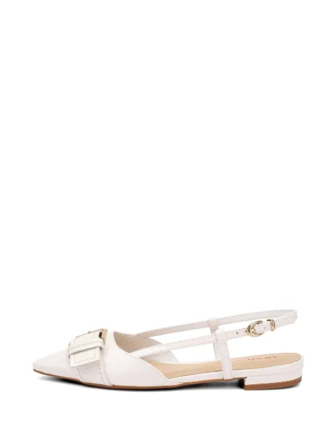 FRAU buckle-detail patent leather slingbacks White 63K0