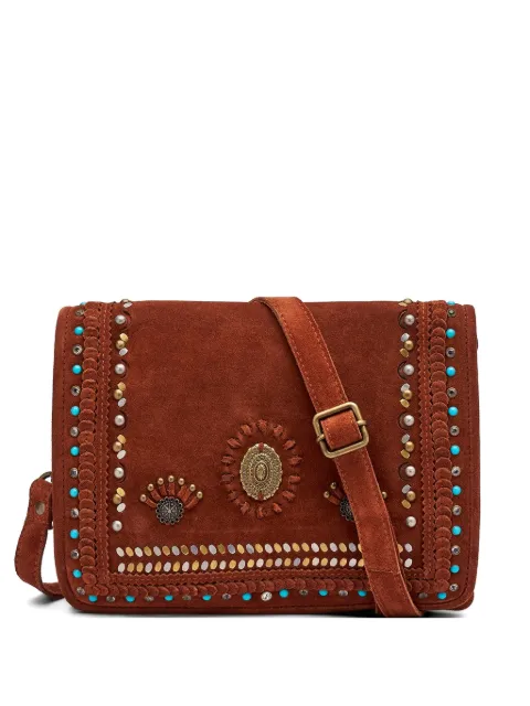 FRAU stud-embellished clutch bag Brown B934