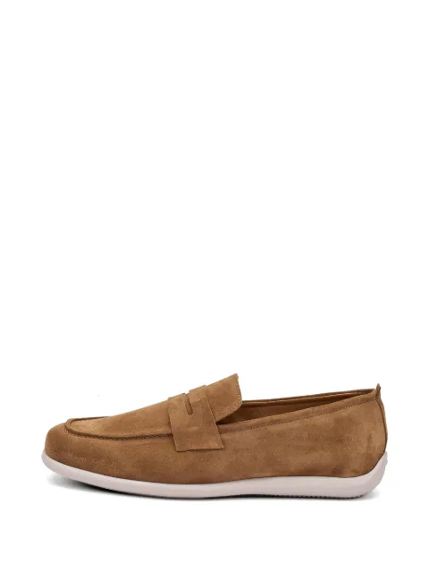 FRAU Urban Ease square-toe suede loafers Brown 15B0