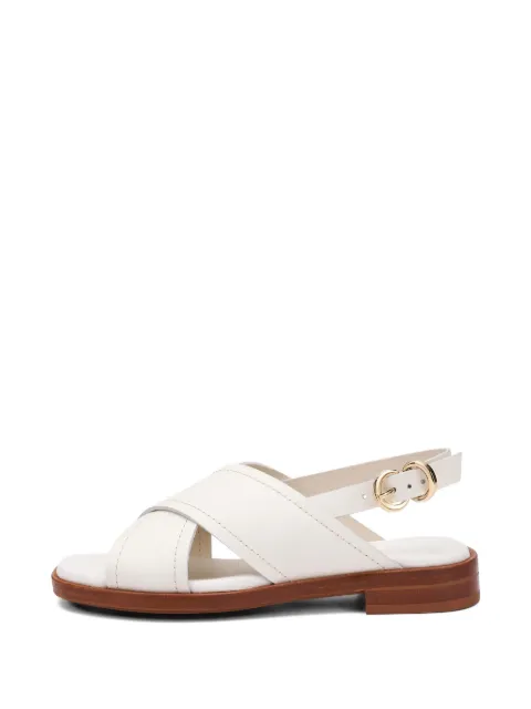 FRAU crossover-strap leather sandals White 87M0