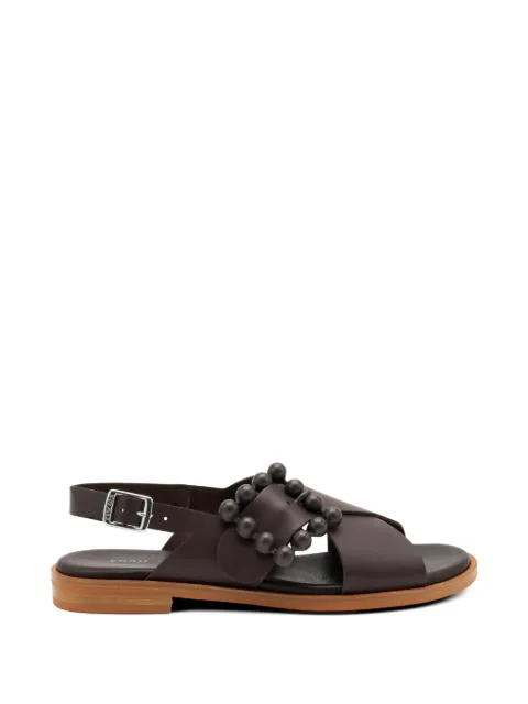 FRAU beaded-buckle sandals Brown 85M9