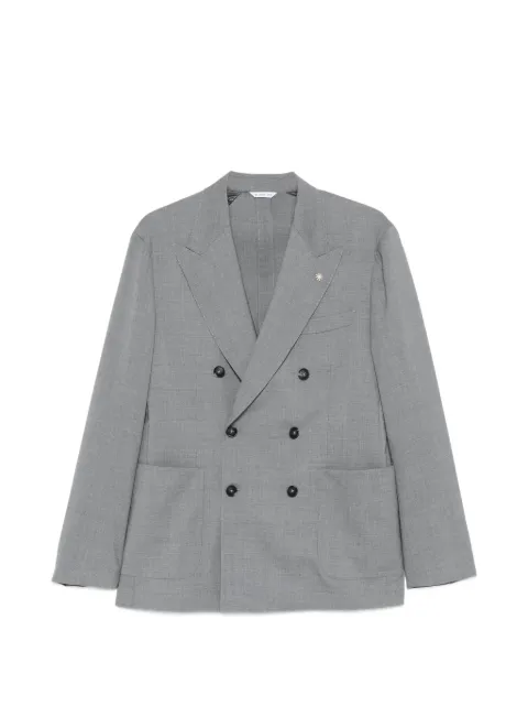 Manuel Ritz Nuvola double-breasted blazer Grey 4032G2738260000