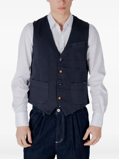 GIANNI LUPO button-up waistcoat Blue GL9710