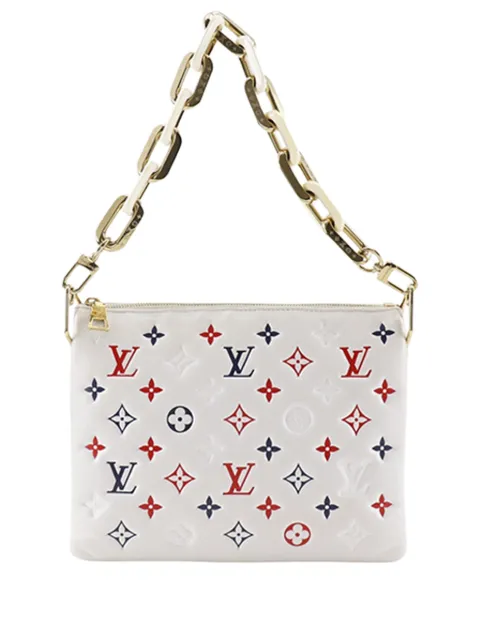 Louis Vuitton Pre-Owned 2021-2026 Tricolor Monogram Embossed Puffy Lambskin Coussin PM satchel Red U7MG9AY6OFWMXH2B