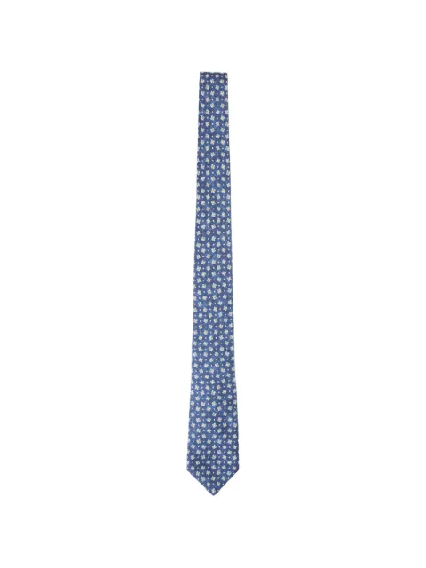 Kiton floral-print tie Blue UCRVKGC07L7102000