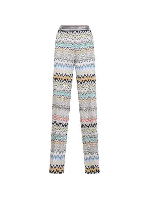 Missoni zigzag-knit trousers Neutrals DS26SI09BR015B
