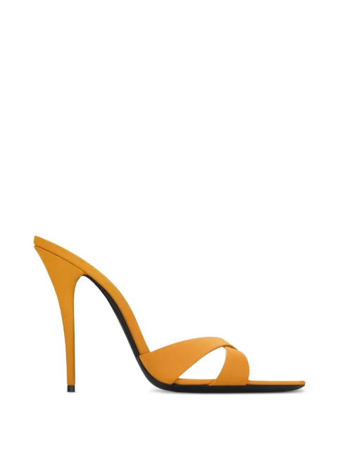 Saint Laurent Kirat heeled sandals Yellow 859308AAF3H