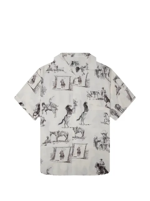 One Of These Days Montage camp-collar shirt Neutrals 01D06013BONE
