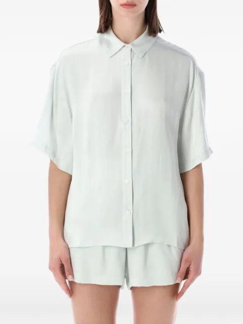 ANINE BING Coco short-sleeve shirt Green A0712377GRN1