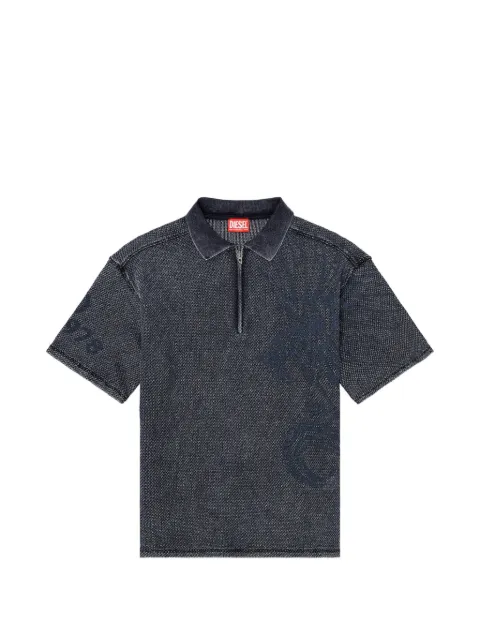Diesel jacquard-knit cotton polo shirt Grey A240100PLDH