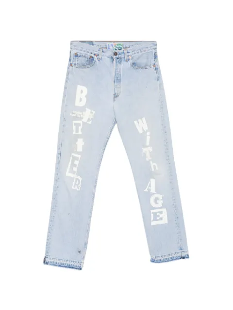 Better with Age logo-print raw-cut jeans Blue SS26DPCROISET