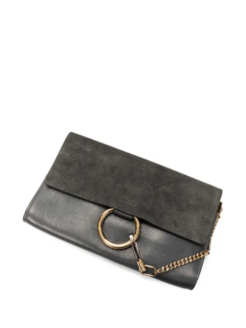 Chloé Pre-Owned Faye leather clutch bag Blue 03169965