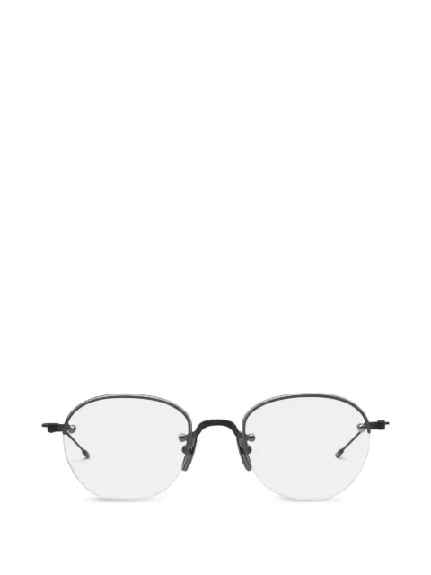 Thom Browne Eyewear semi-rimless oval-frame glasses Black UEO959AG0001