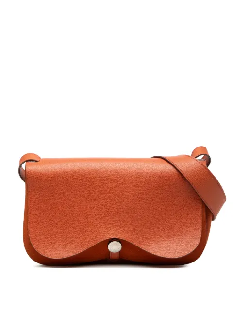 Hermès Pre-Owned 2005 Vache Liege and Toile Sac Colorado PM shoulder bag Orange 1BP6UB4QCTOG289I