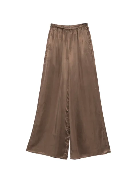 RUOHAN satin-finish elasticated-waist trousers Brown RH075SS26