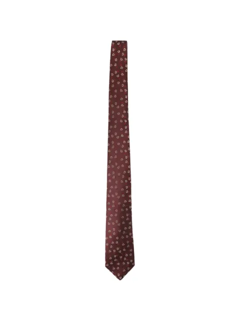 Kiton floral-jacquard silk tie Red UCRVKGC08L2208000