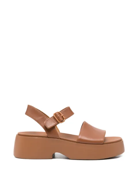Camper Tasha buckle-fastening platform sandals Brown K201659