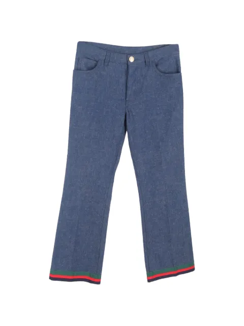 Gucci Pre-Owned rabbit-patch flared jeans Blue HNDOGBCL715307W