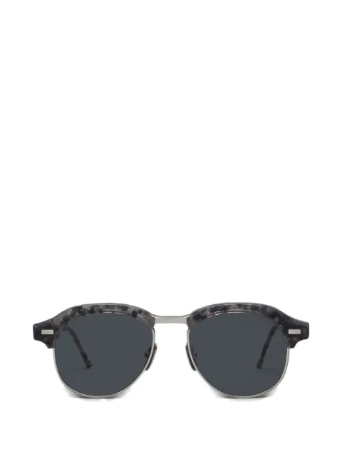 Thom Browne Eyewear tortoiseshell-effect pilot sunglasses Grey UES956AG0003