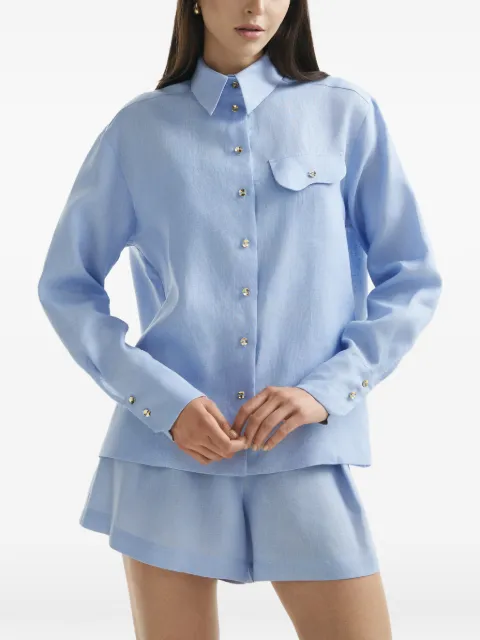 Mia Peculiar long-sleeves shirt Blue 05MPOS01