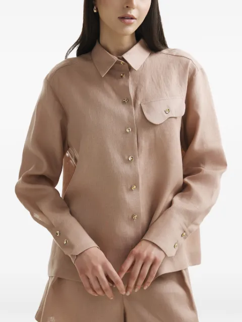 Mia Peculiar long-sleeves shirt Brown 05MPOS01