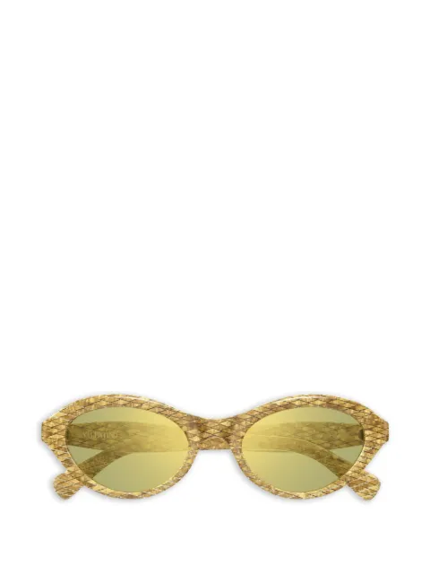 VALENTINO GARAVANI EYEWEAR diamond-patterned cat-eye sunglasses Gold VG0008S003