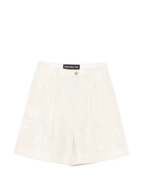 Department 5 floral-jacquard pleated shorts Neutrals DB01752M2TF0358