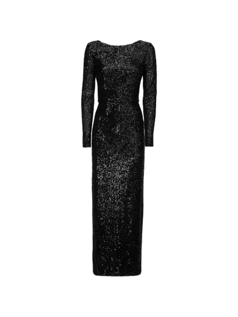 Catalina Georgia sequin-embellished open-back dress Green GEORGIANRO38