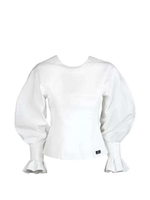 Catalina Chiara puff-sleeve top White CHIARABCOSM