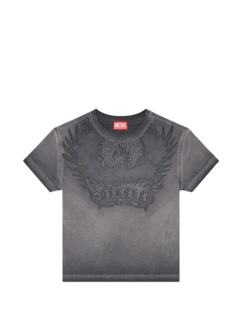 Diesel slim T-shirt with dévoré phoenix Grey A232340DLBW