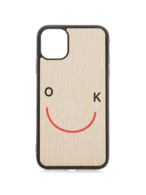 Wood'd graphic-print iPhone 11 case Neutrals 702064OK