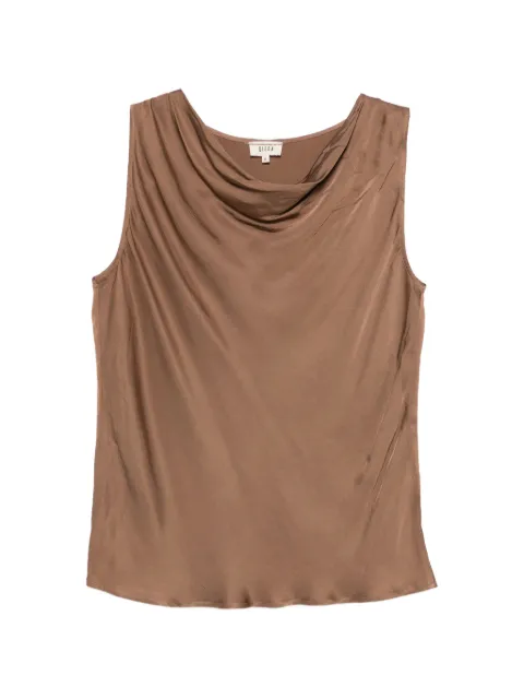 Diega draped-neck sleeveless top Brown 11059