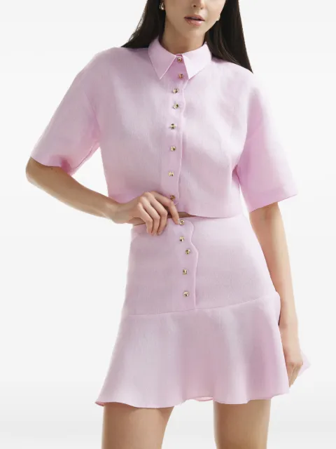 Mia Peculiar short-sleeves cropped shirt Pink 05MPCS01