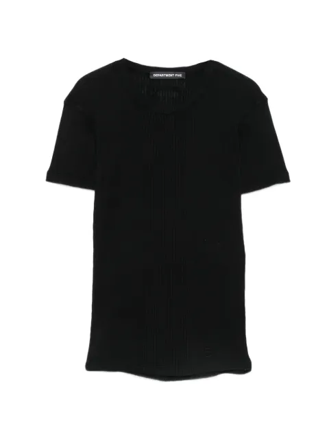 Department 5 ribbed-knit T-shirt Black DT03052M1JF0013