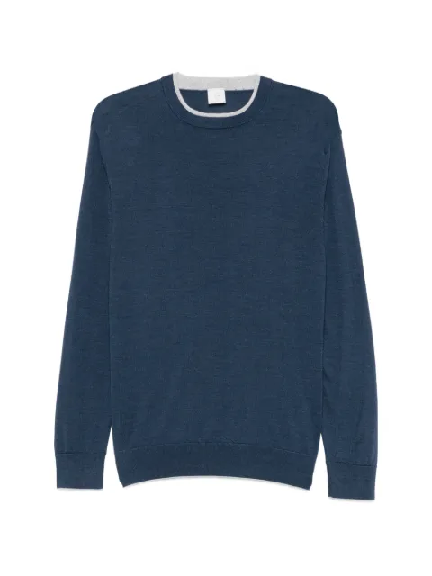 Eleventy contrast-trim sweater Blue M76MAGM70MAG0M043
