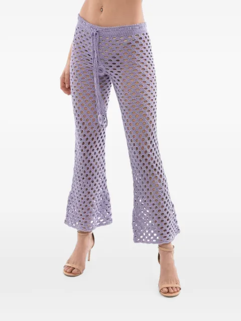 Matimì cotton boot-cut trousers Purple MELOONCOKLI